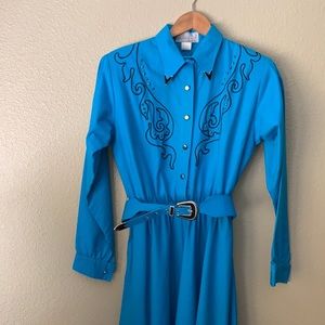 Lilia Smith Exclusive Teal Western Dress